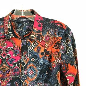 Jones New York Paisley Button Down